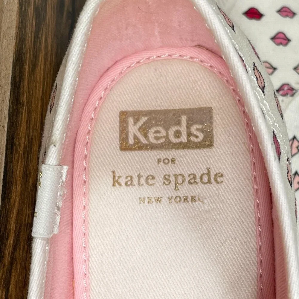 Keds x Kate Spade Champion Lips Shoes Womens Size 8 Multicolor Low Top Sneakers